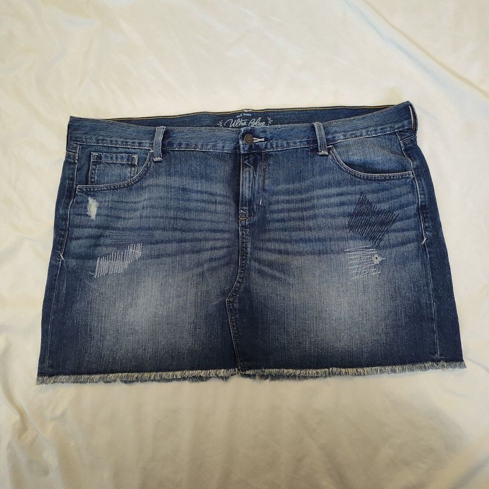 Lot of 3 Old Navy Denim Black Pants, Shorts, and Skirt Women's Size 18 - Picture 5 of 12